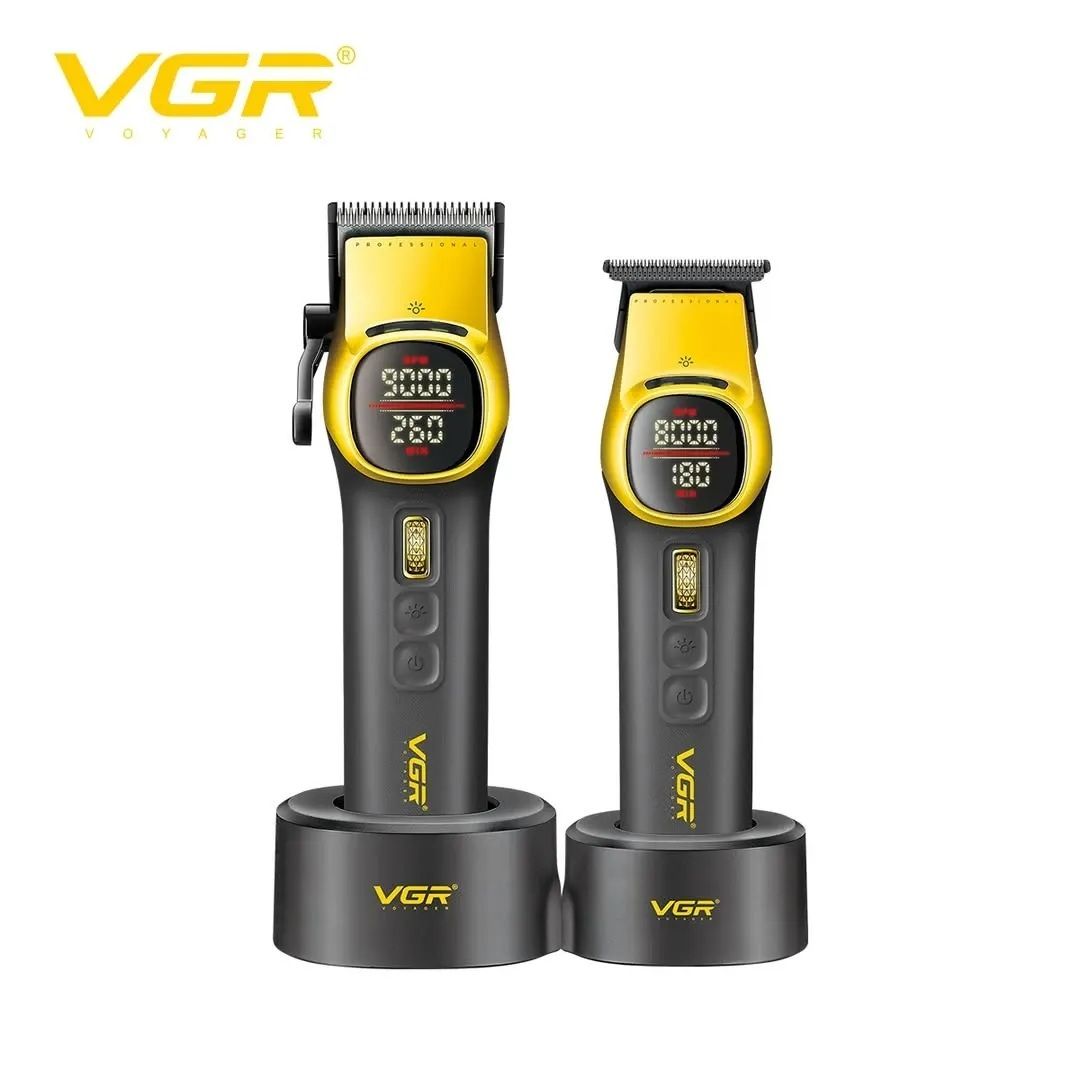طقم قص الشعر في جي ار ، اسود واصفر - V-885 S2