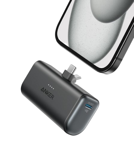 Anker Nano Power Wired Wired Power Bank , 5000 mAh 2 Ports , Black Stone
