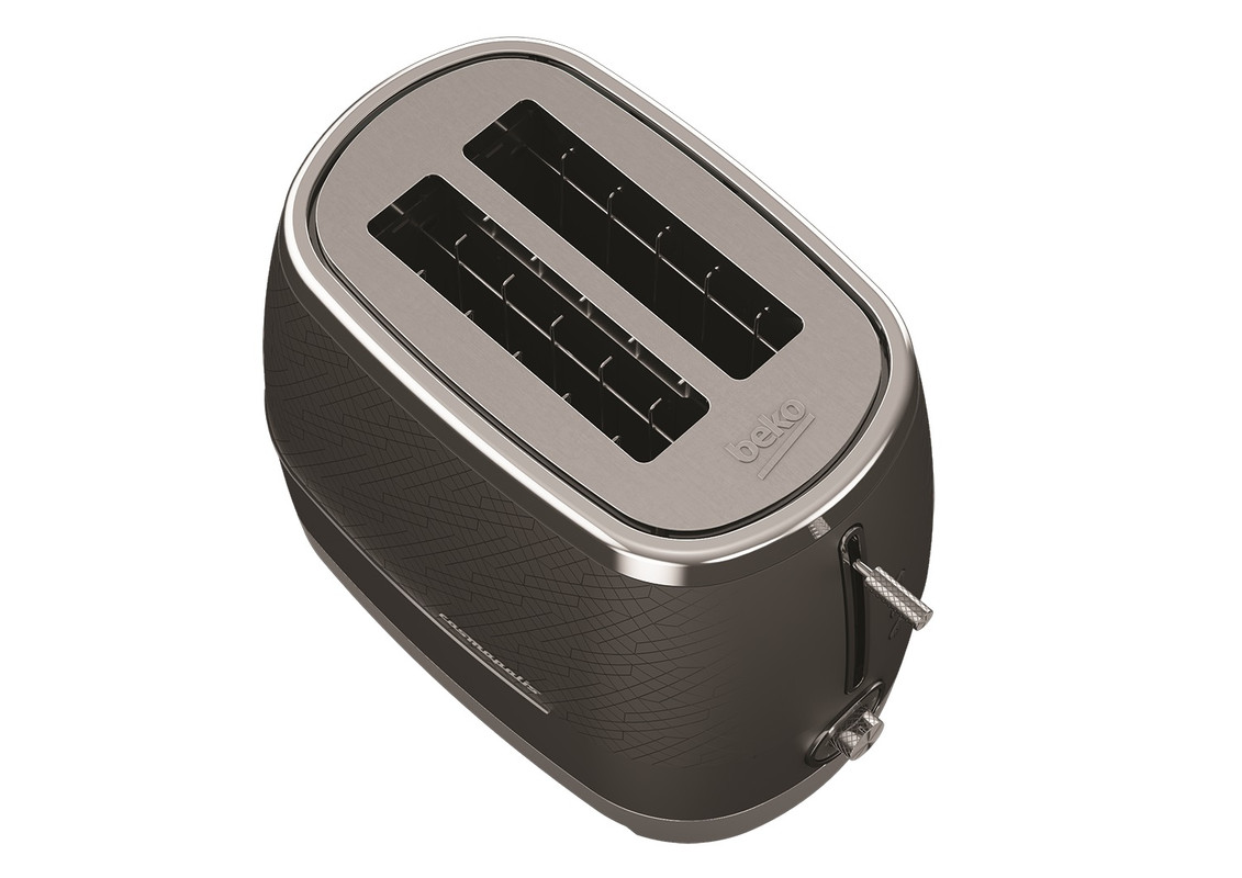 Beko Cosmopolis Toaster , 2 Slices 900 Watt Black - TAM 8202 B