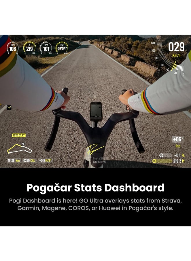 Insta360 GO Ultra Tadej Pogacar Action Camera Bundle , 50 megapixels , Black - INST-CINSABEA-GOULT18