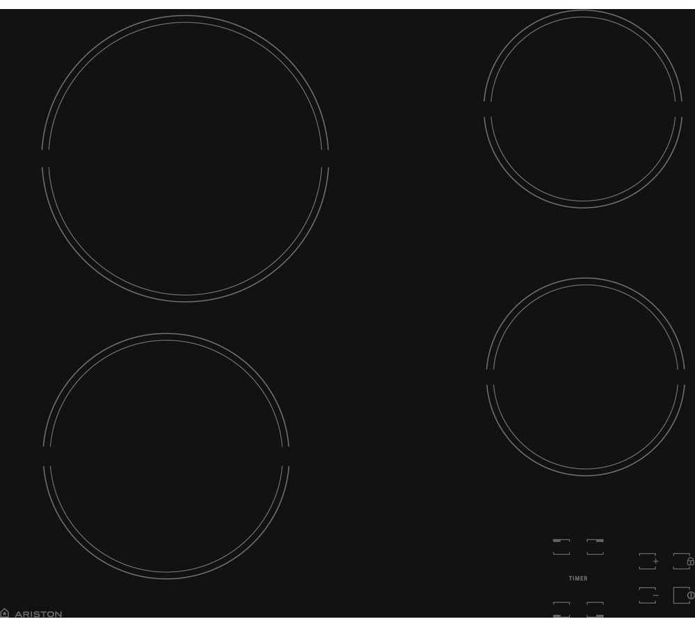 Ariston Electricity Built in Hob ,60 Centimeter 4 Burners ,Black - HR 611 C A