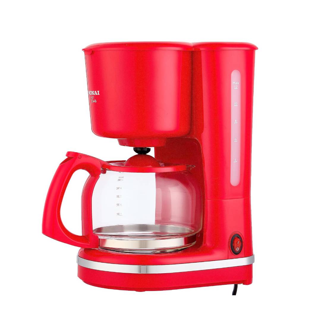 Sonai Flair Drip Coffee Maker , 12 Liter 870 Watt , Red - SH-1210