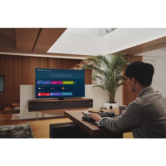 شاشة تلفزيون سمارت سامسونج ، مقاس 55 بوصة ، Neo QLED ، دقة 4K UHD ، بريسيفر داخلي