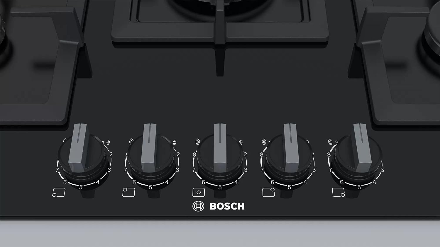 Bosch Serie 6 Gas Gas Built-in Hob ,80 Centimeter 5 Burners ,Black - PPQ7A6B20