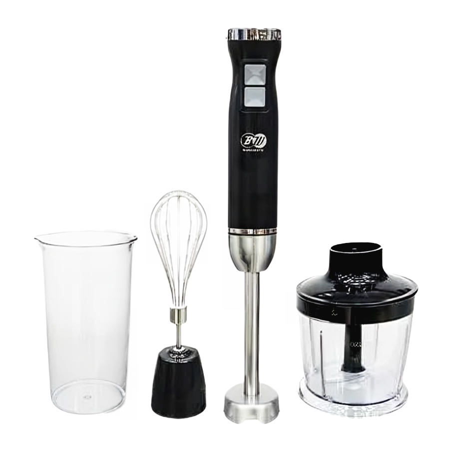 Black And White Hand Blender with Attachments 1200 Watt Black - HB-1150