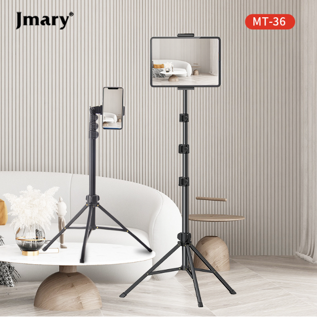 Jmary MT-36 Extendable Selfie Stick Tripod forSmartphones, tablets (iPads), GoPro, and cameras Black