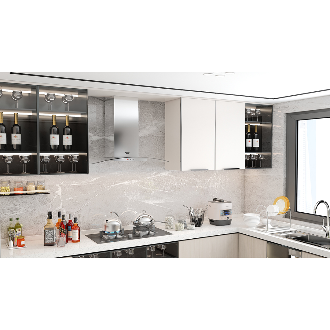 Turboline GCH 90 PRO MAX Built-In T-Shape Hood , 90 Centimeter , Stainless Steel