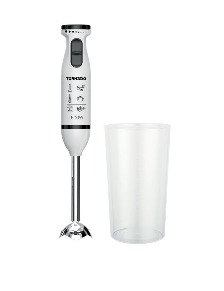 Tornado Hand Blender with Attachments 600 Watt White - HB-600GWT
