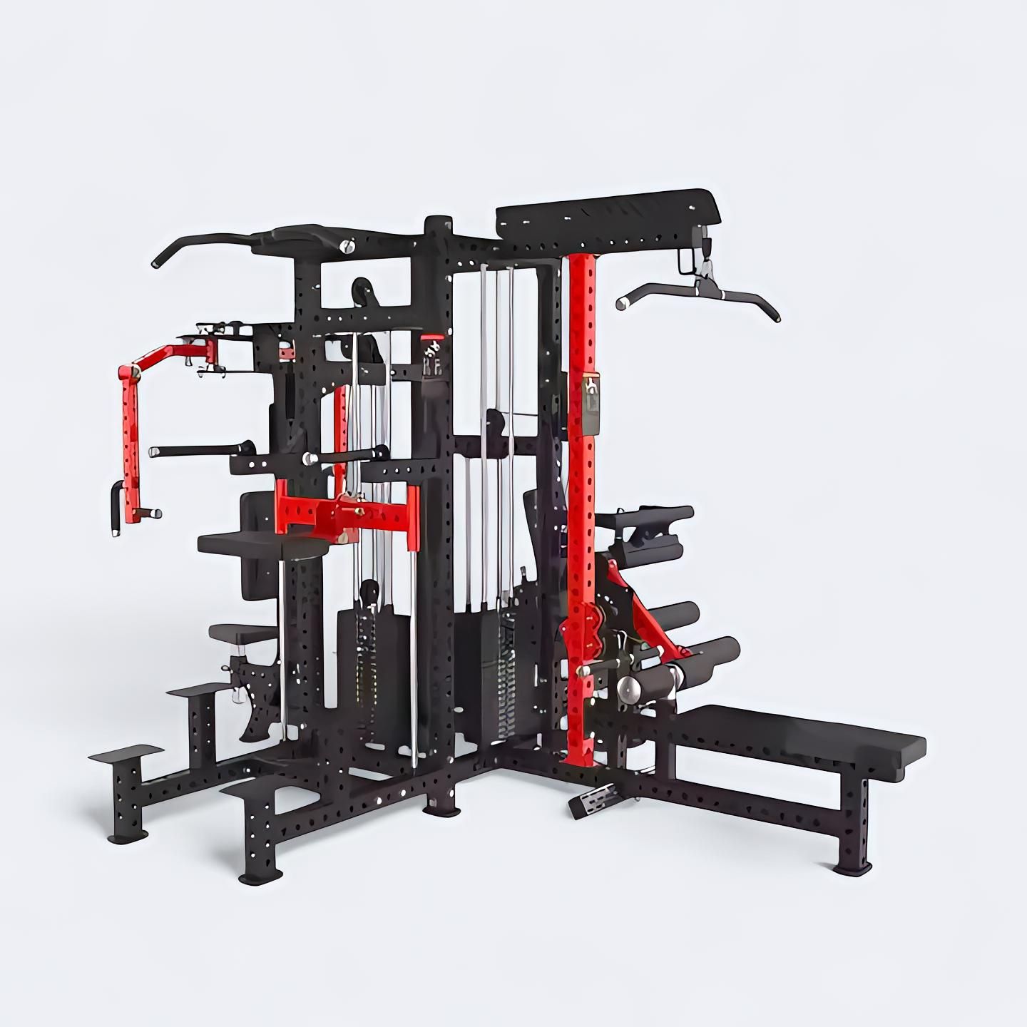 Generic Multi Gym 4 Stations , 130 Kilogram Black Red - ks1004