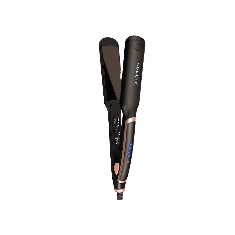 Sokany Hair Straightener 750 Fahrenheit , Black - 966
