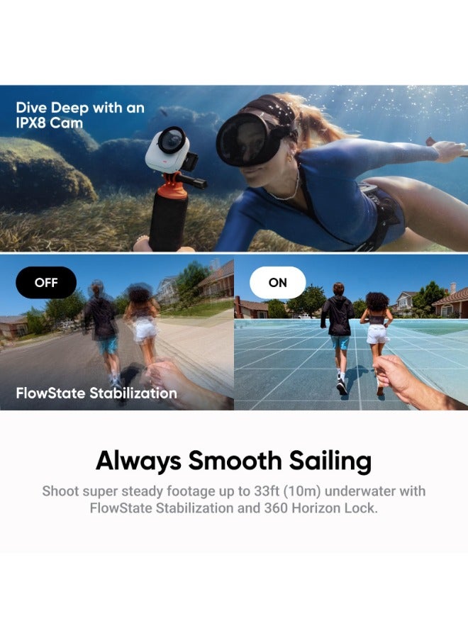 Insta360 GO Ultra Action Camera Bundle , 50 megapixels , White - INST-CINSABEA