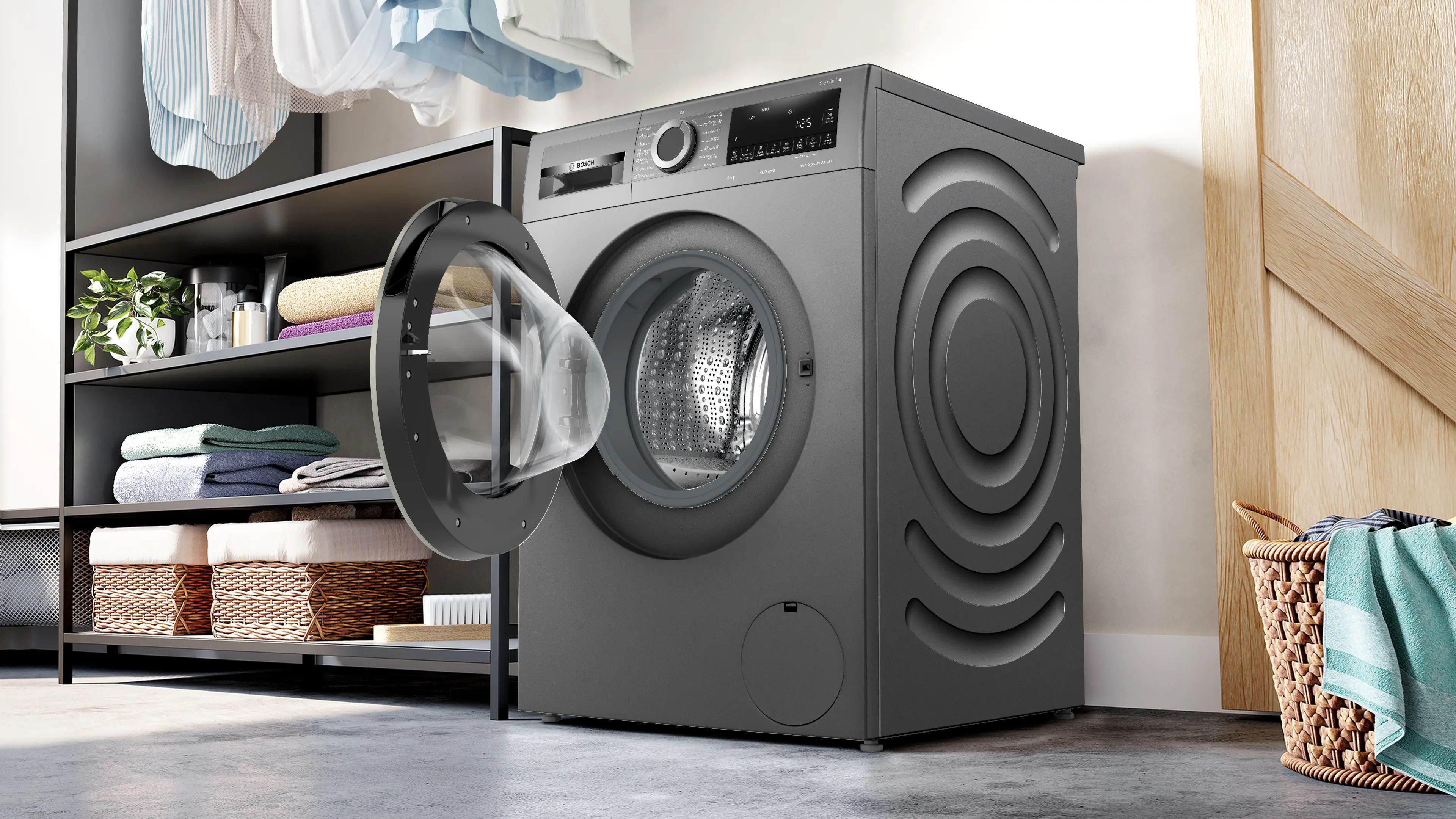 Bosch Inverter Front Load Washing Machine , 9 kg , Grey - WGA244Z1EG