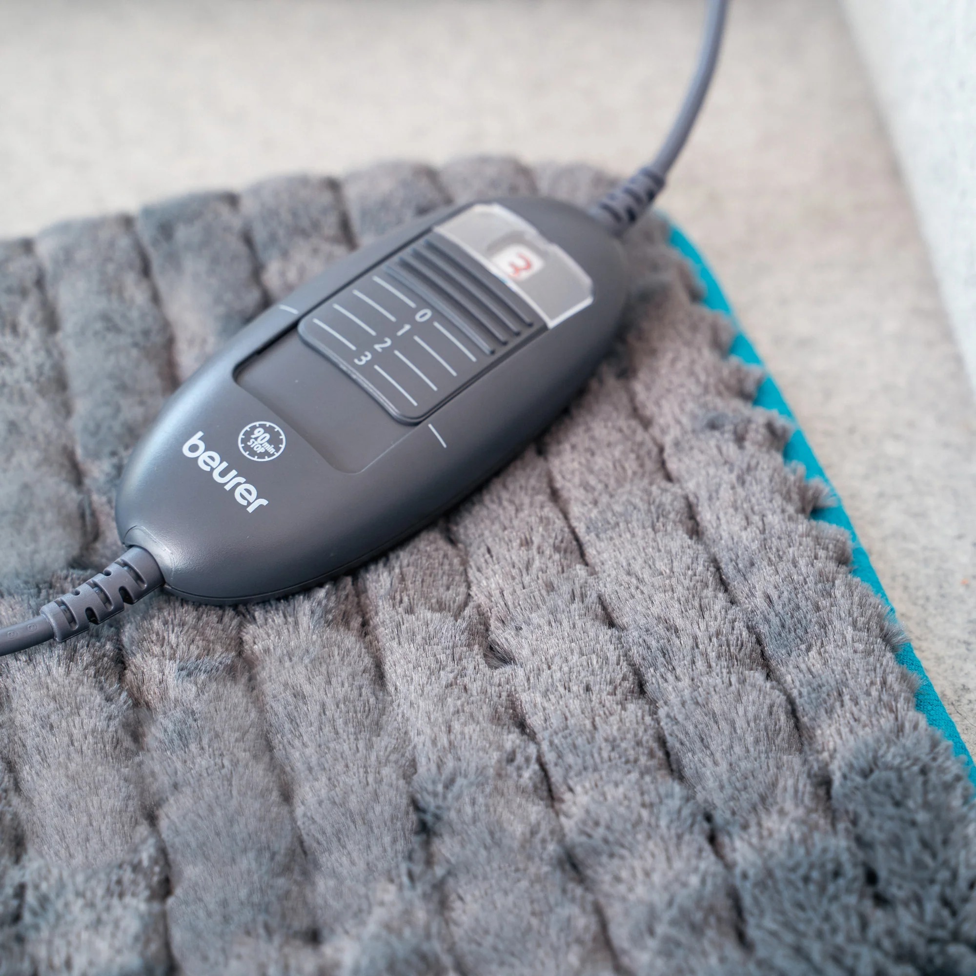 Beurer Electric- Power Cable Heat Pad , Cosy Grey - HK 123 XXL