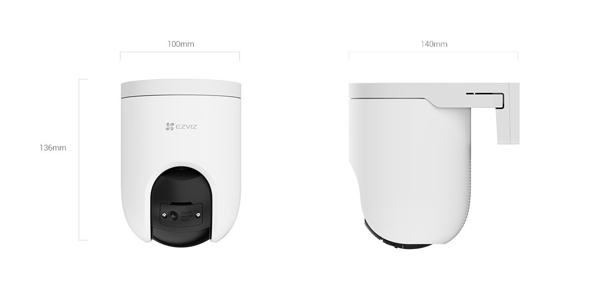 Ezviz H8c Pro Outdoor Pan and Tilt Wireless Security Camera , White - CS-H8c Pro (2K)