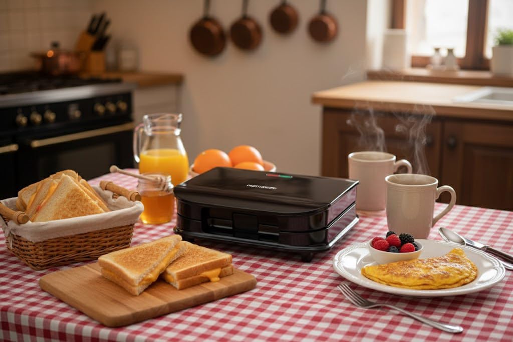 Mediatech Sandwich Maker 700 Watt Black - MT-SM209