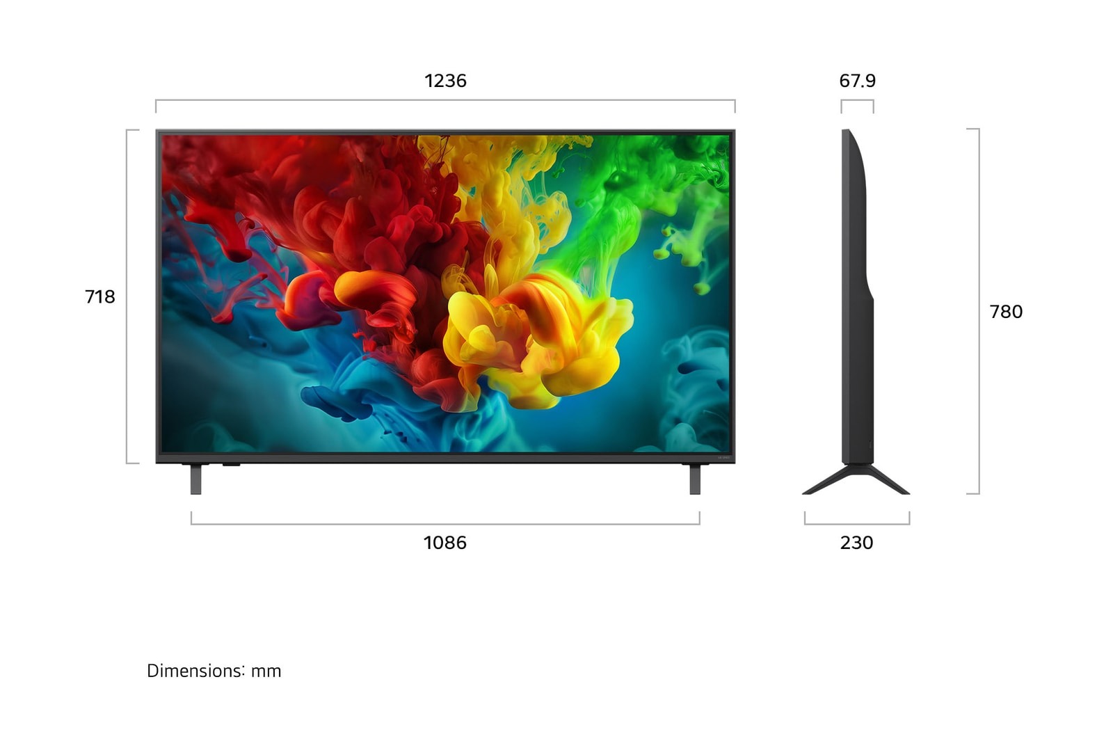 شاشة تلفزيون سمارت ال جي ، مقاس 55 بوصة ، Mini LED ، دقة 4K UHD ، بريسيفر داخلي