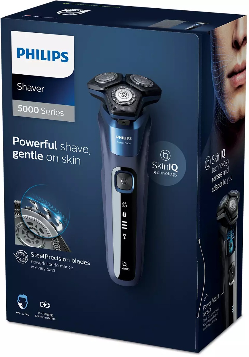 ماكينة حلاقة كهرباء فيليبس series 5000 ، استخدام جاف ورطب ، ازرق - S5585-10