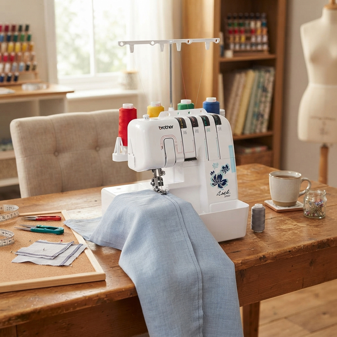 Brother Lock Electric Sewing Machine , White - 2504D