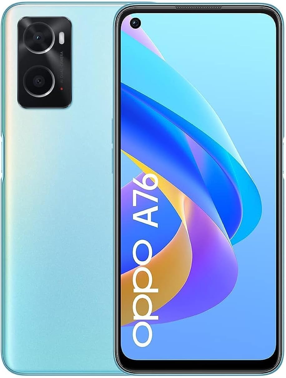 Oppo A76 , 128 GB , 4 GB , 4G LTE , Dual-SIM - Glowing Blue