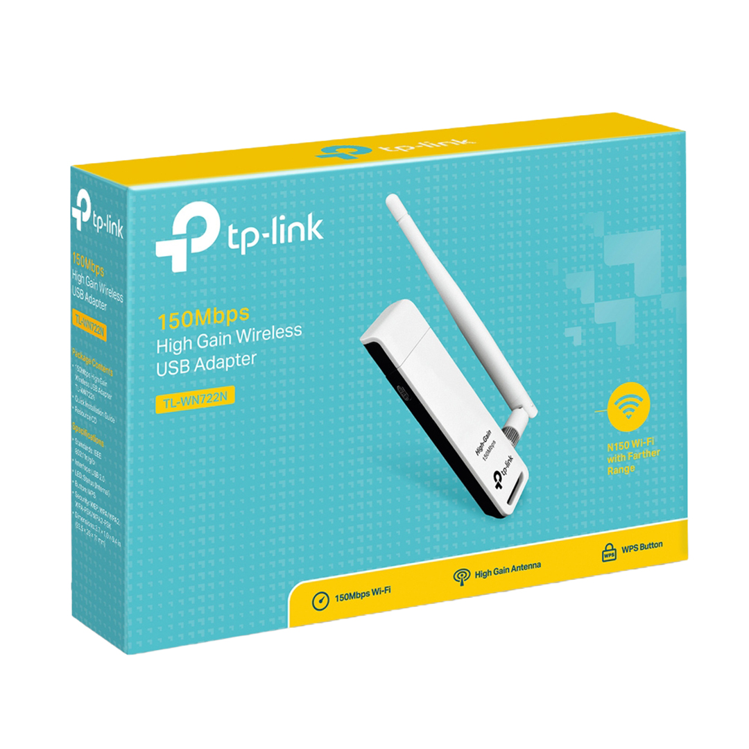 Tp-Link Wireless Adapter ,USB ,White - TL-WN722N