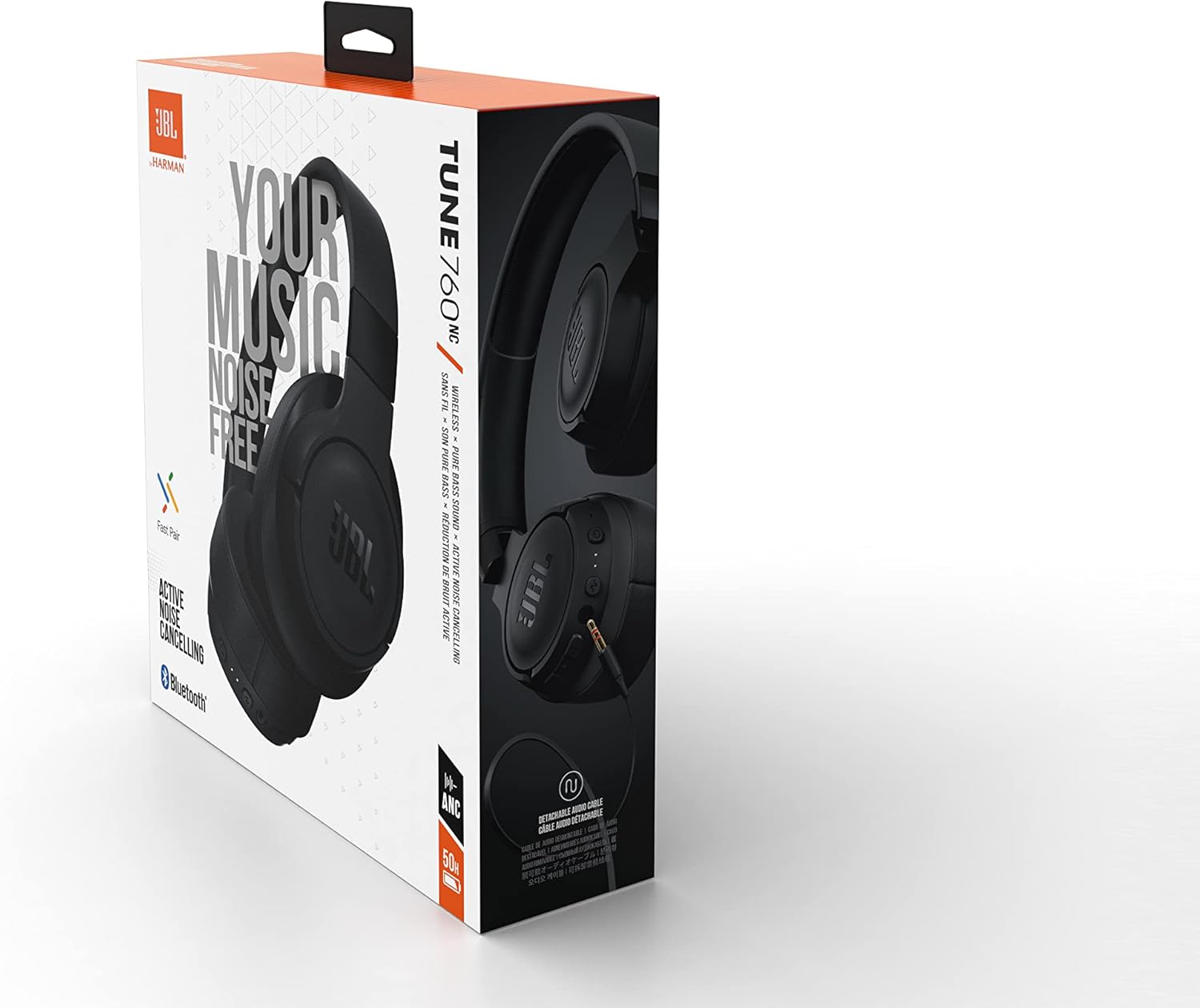 Jbl Tune 760Nc Wired and Wireless Over-Ear Headphones , Black