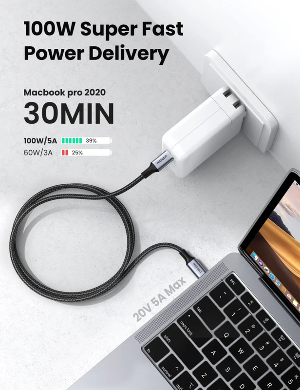 كابل موبايل يوجرين ، طول 1 متر ، اسود - 70427