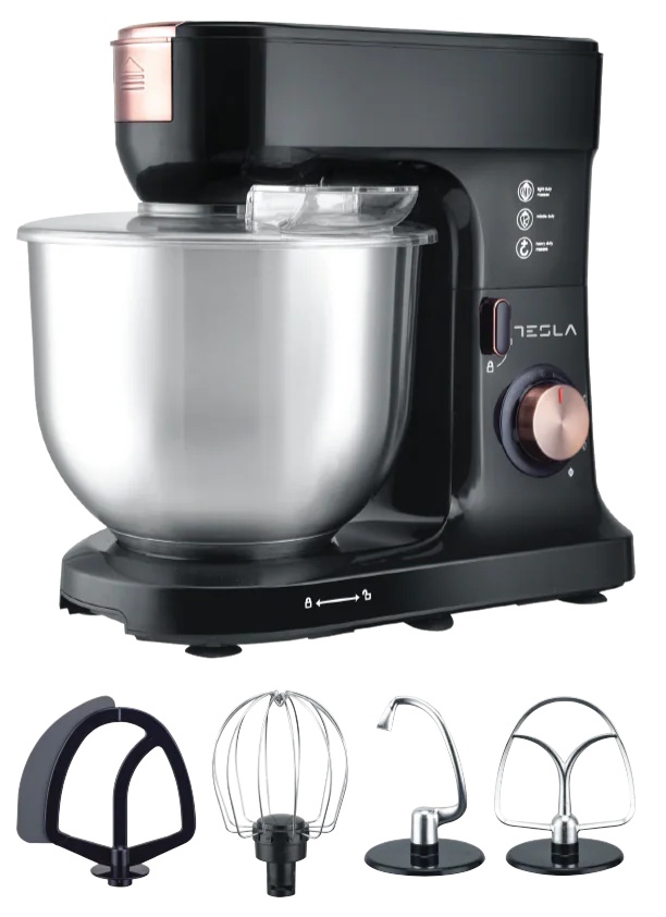 Tesla Stand Mixer with Attachments 8.5 Liter Black - TSL-SM400