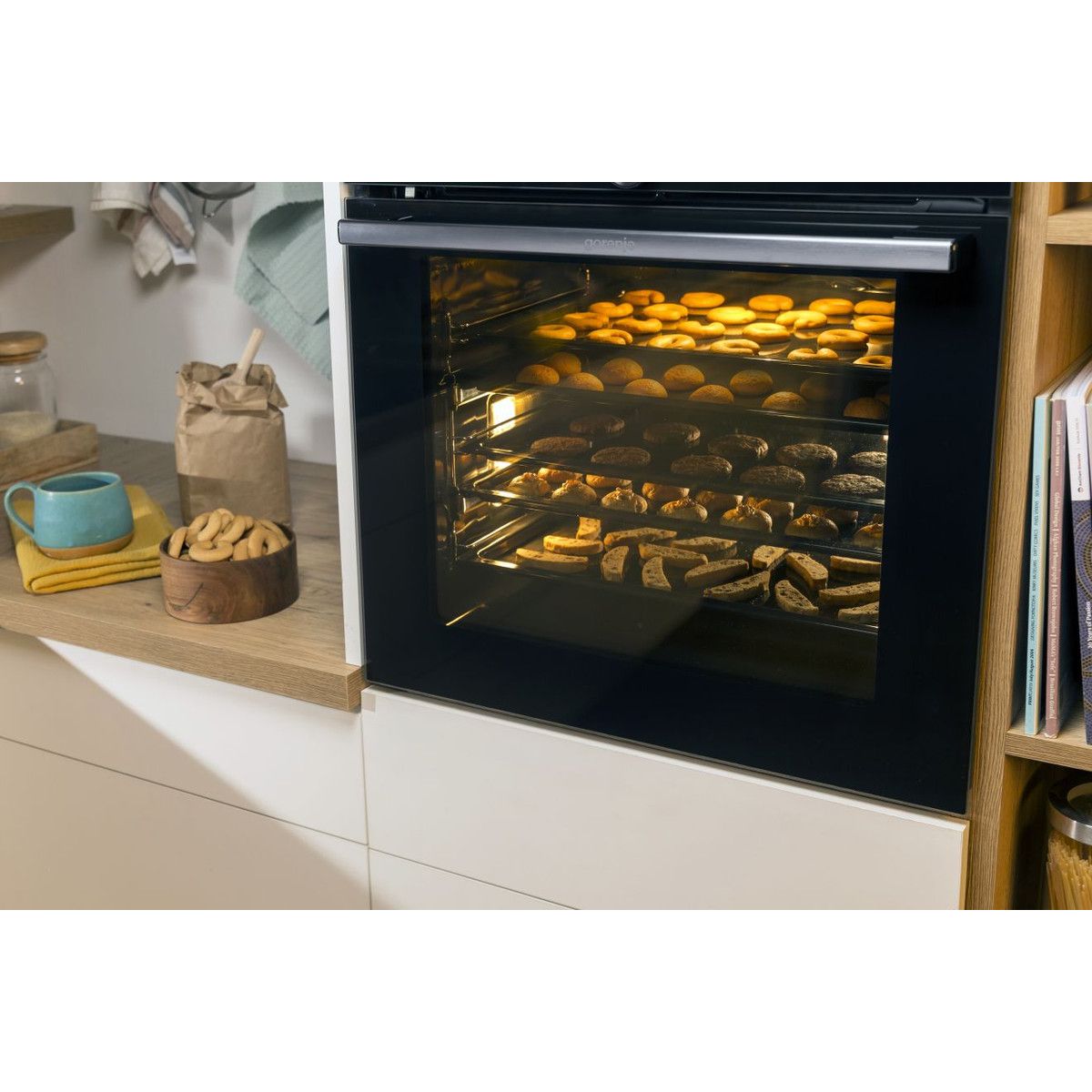 Gorenje Built-in Oven with Grill 77 Liter , Black Stainless Steel - BSA6737E15X