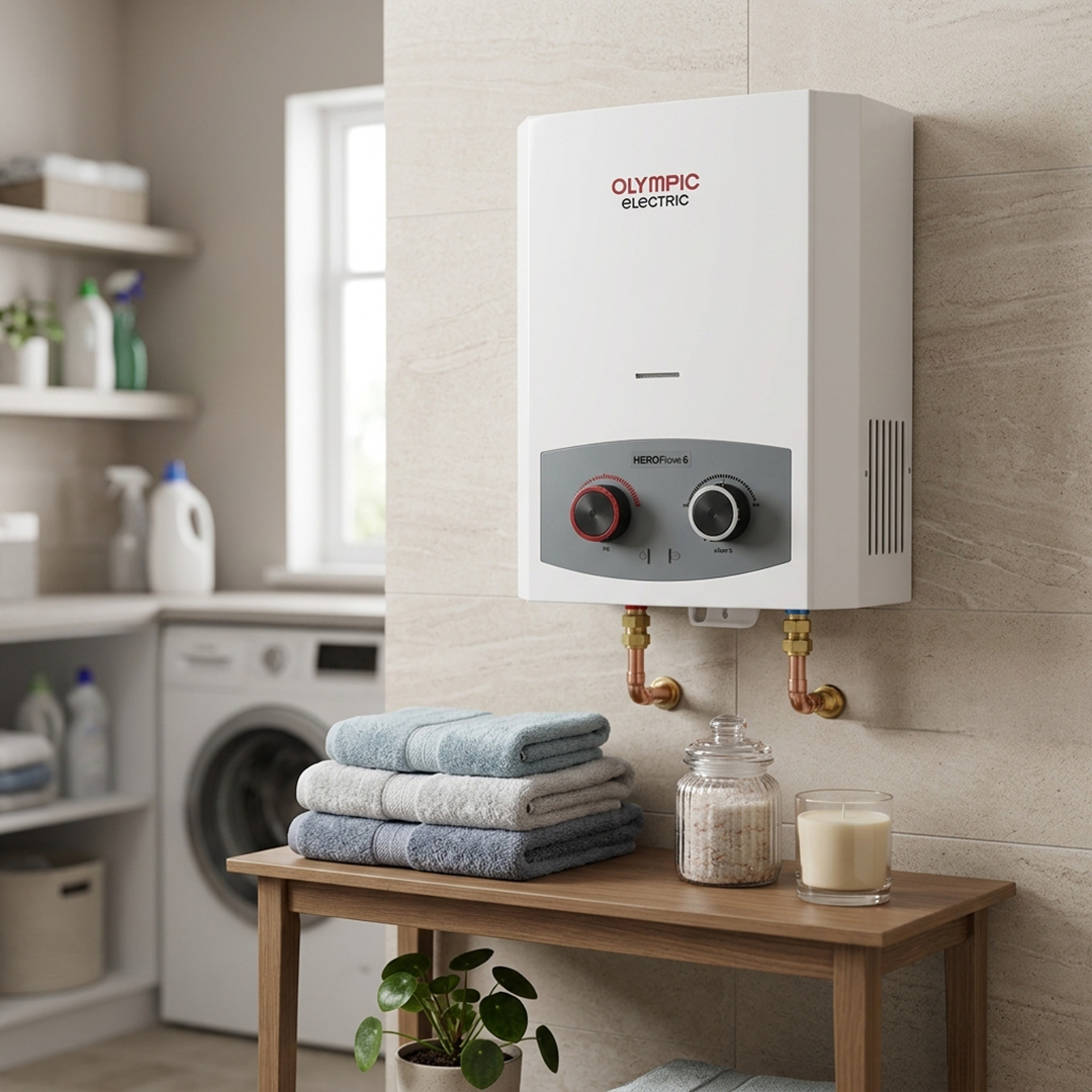 Olympic Electric Gas Water Heater , 6 Liter White - 945105585