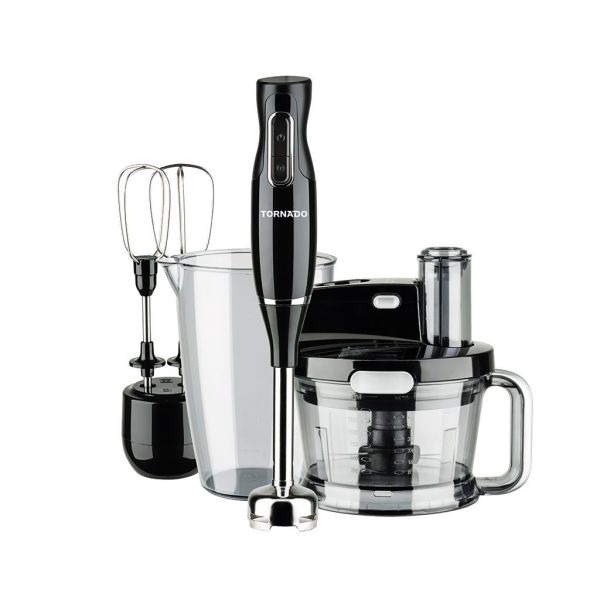Tornado Hand Blender with Attachments 1000 Watt Black - THB-1000MKL