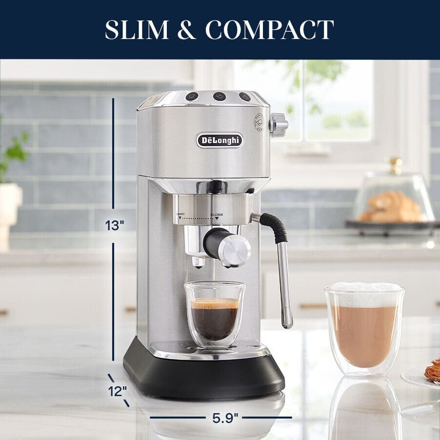 Delonghi Dedica Arte Espresso Machine , 1 Liter , Stainless Steel - EC885M
