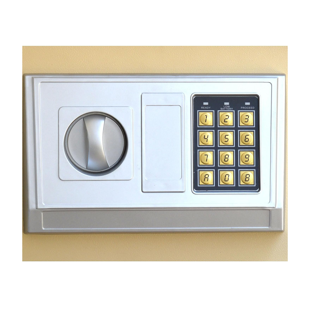 Safety Tech Digital Electronic with Key Lock Safe Box ,25 Liter ,Beige - GN25 EIA 607