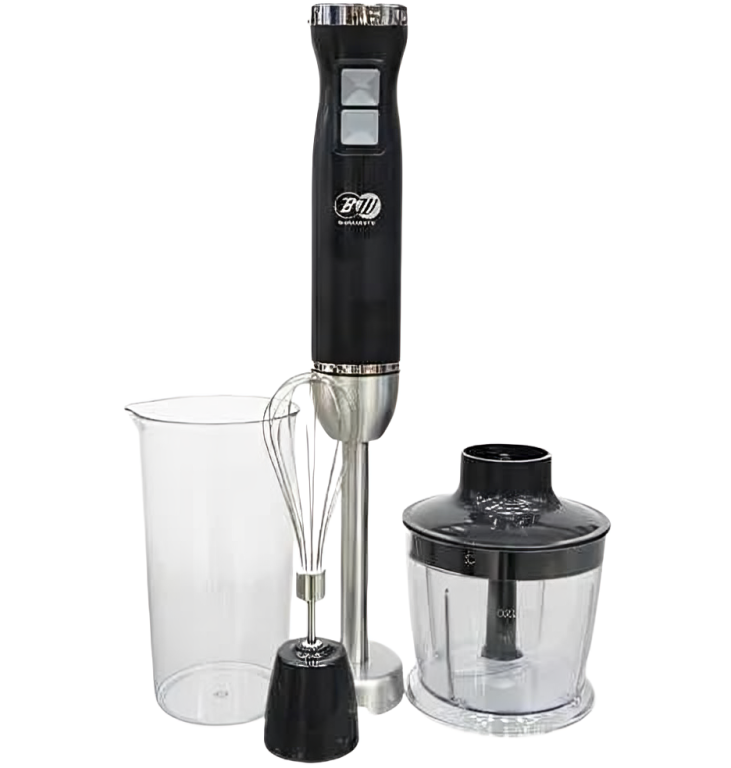 Black And White Hand Blender with Attachments 1200 Watt Black - HB-1150