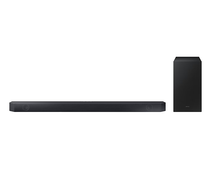 تلفزيون سامسونج، سمارت OLED، دقة 4K UHD بريسيفر داخلي - S85F مع ساوند بار سامسونج كيو سيريس، 3.1.2 قناة مع صب ووفر، اسود - HW-Q600C, 65 بوصة