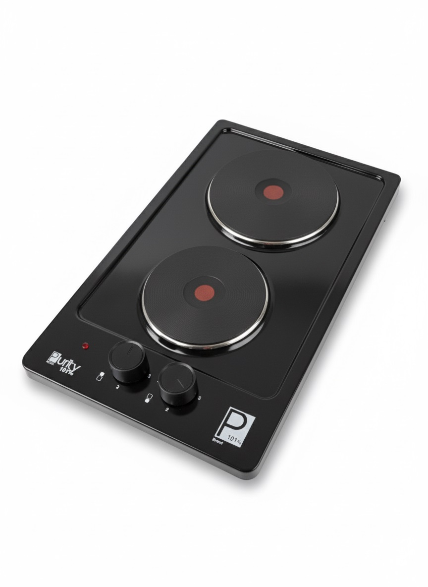Purity Electricity Electric Built-in Hob ,30 Centimeter 2 Burners ,Black - HPT302BLE PRO
