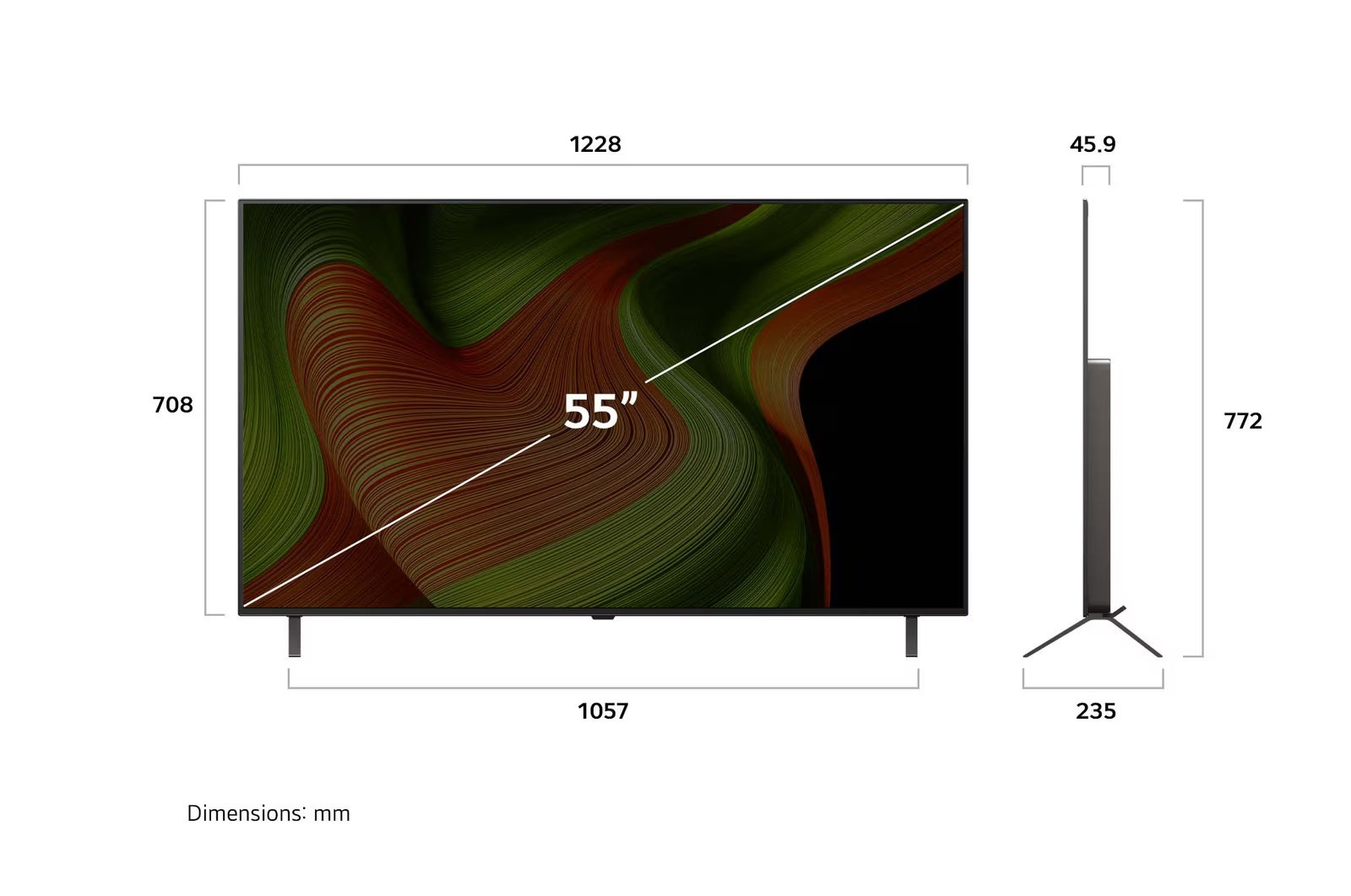 شاشة تلفزيون سمارت ال جي ، مقاس 55 بوصة ، ليد ، دقة 4K UHD ، بريسيفر داخلي