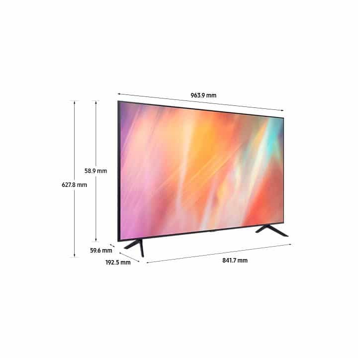 شاشة تلفزيون سمارت سامسونج ، مقاس 43 بوصة ، ليد ، دقة 4K UHD ، بريسيفر داخلي - 43CU7000