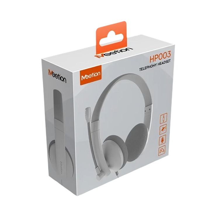 Meetion HP003 Wired On Ear Headphones , White Grey