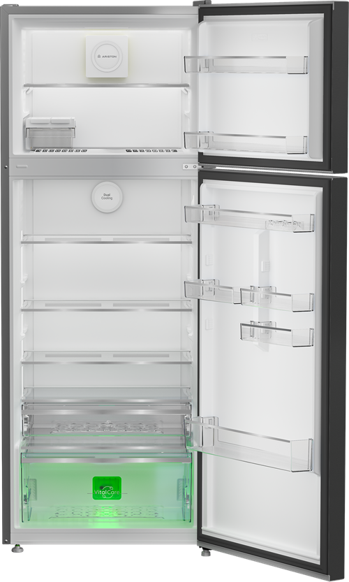 Ariston NoFrost Top Freezer Refrigerator , 455 Liter Inverter Motor , Dark Inox - ART70 F1452 DXDI