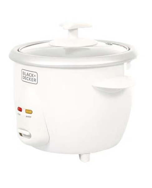 Black + Decker Rice Cooker , 0.6 Liter 350 Watt White - RC650-B5