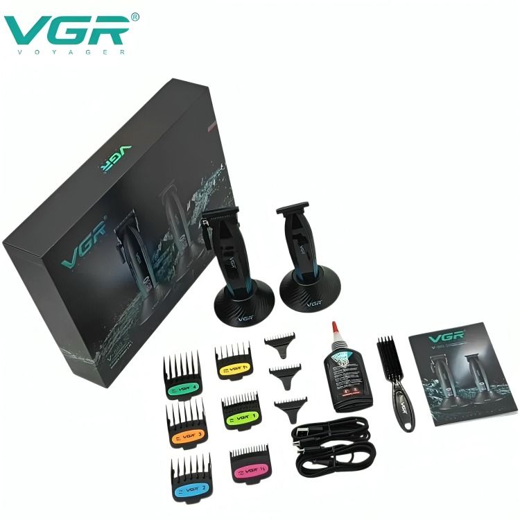 طقم قص الشعر في جي ار 2 في 1 ، تركواز واسود - V-889 S2