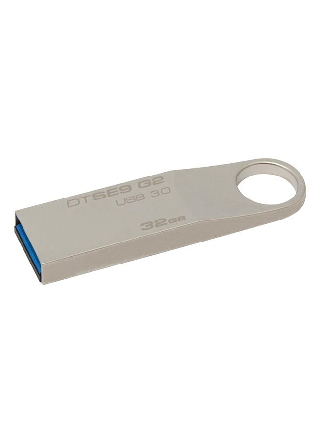 Kingston DataTraveler SE9 G2 USB 3 Flash Drive , 32 GB , Silver - DTSE9G2