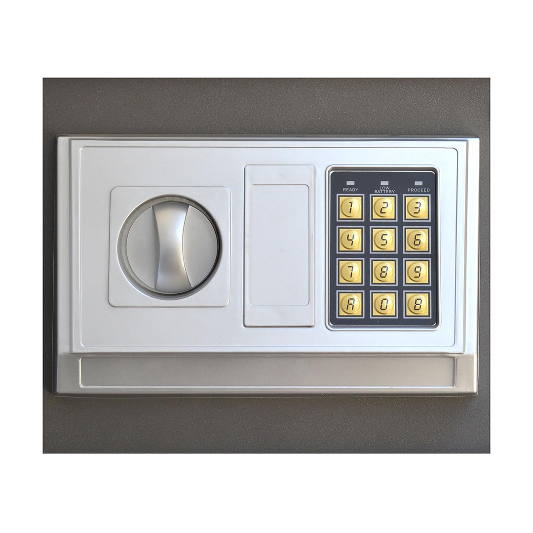 Safety Tech Digital Electronic with Key Lock Safe Box ,25 Liter ,Gray - GN25 EIA 611