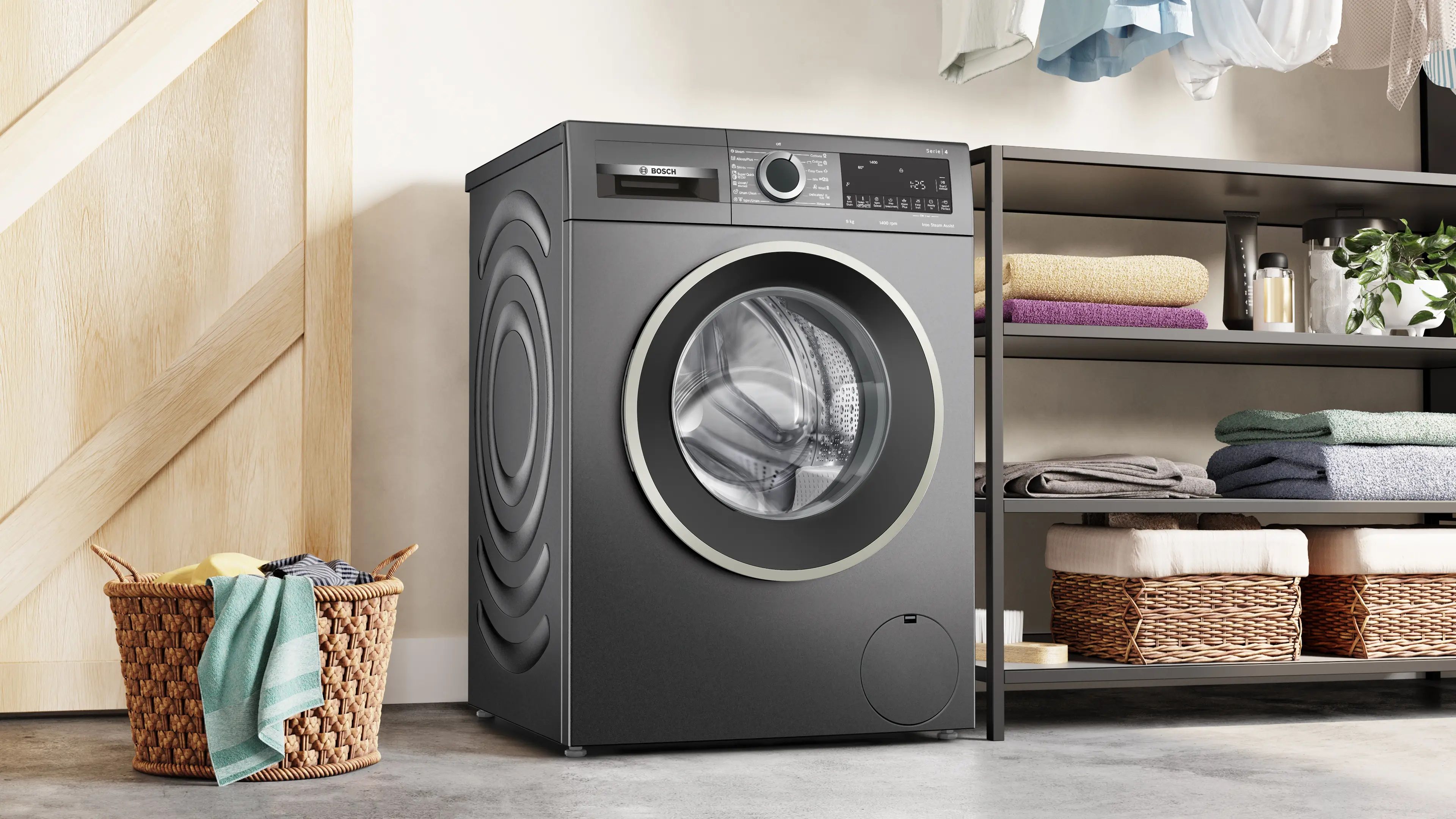 Bosch Inverter Front Load Washing Machine , 9 kg , Grey - WGA244Z1EG