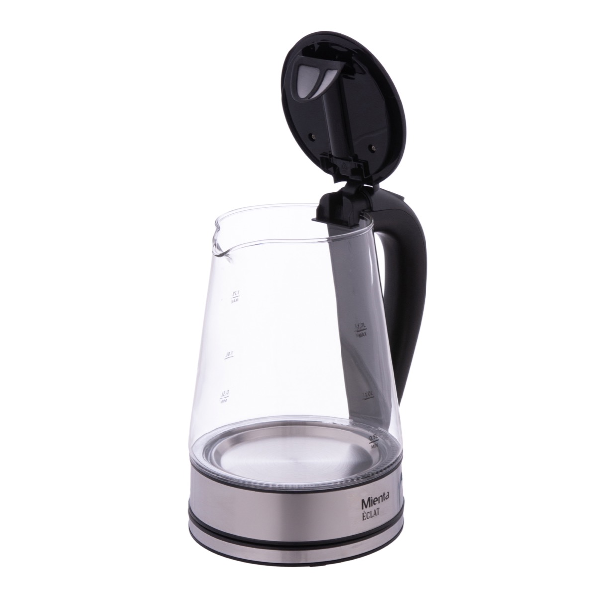 Mienta Eclat Electric Kettle , 1.7 Liter 2150 Watt , Silver Black - EK201320A
