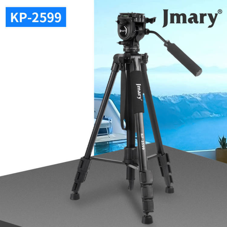 ترايبود 2 في 1 جيه ماري KP-2599 لكاميرات DSLR، كاميرات ميرورليس، كاميرات الفيديو، الموبايلات السمارت (مع محول) ،اسود