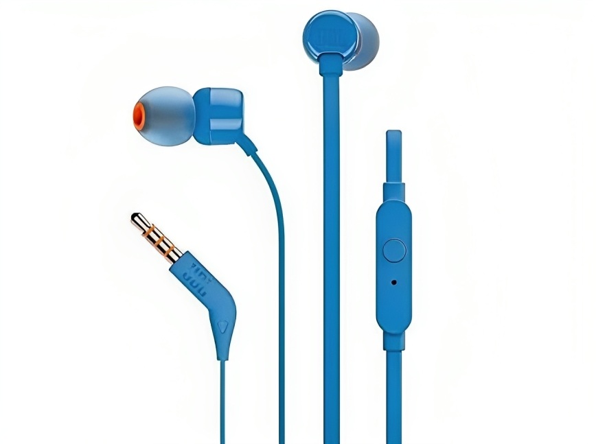 Jbl Tune 110 Wired Earphones with Microphone , Blue