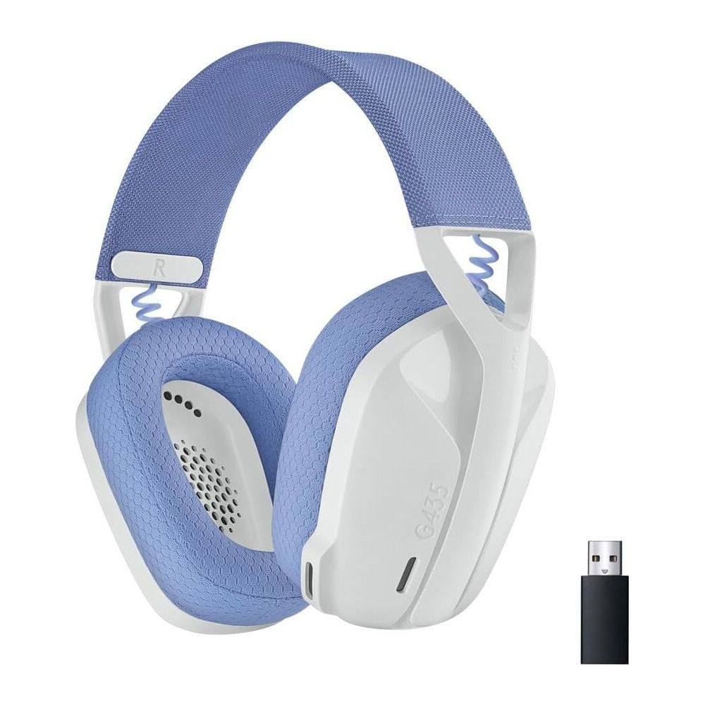 Logitech G435 Wireless Gaming Headphones , Off White And Lilac - 981-001050
