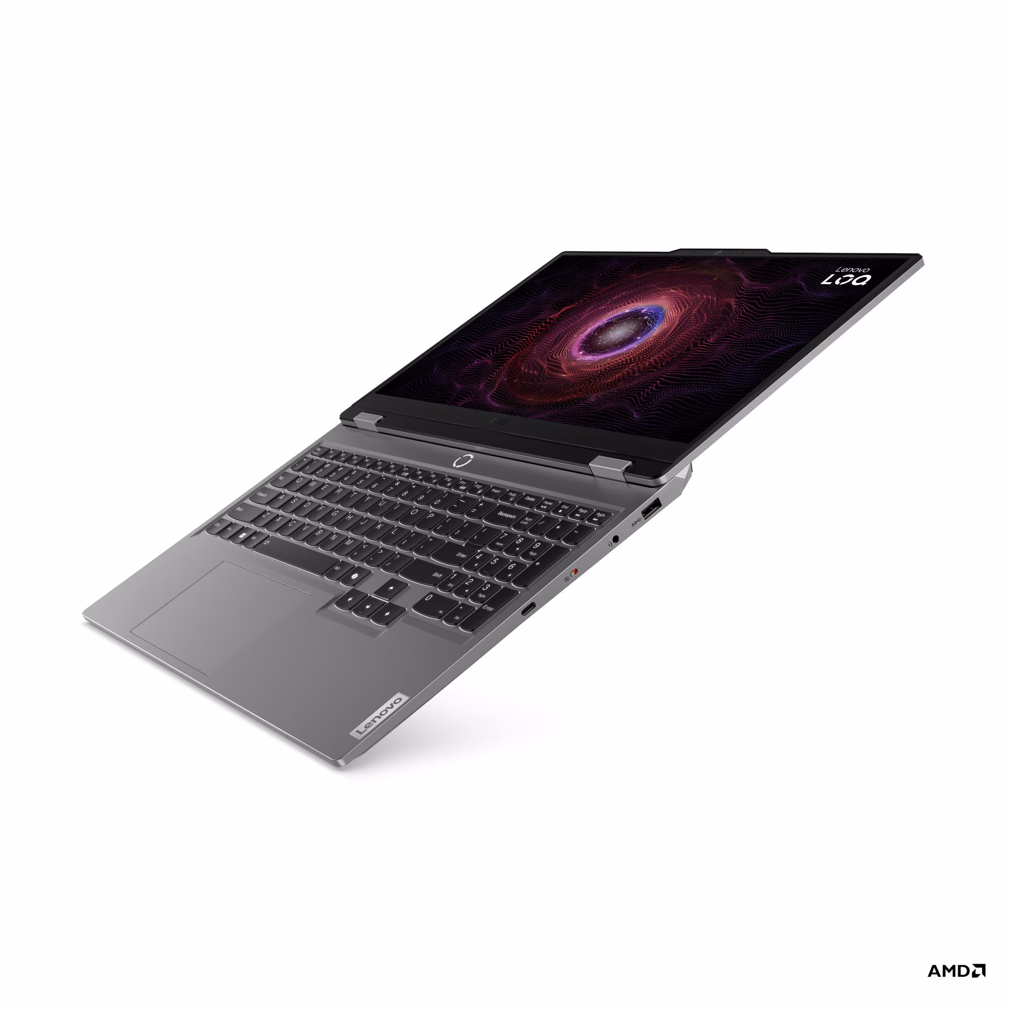 لاب توب جيمنج لينوفو LOQ 15ARP9 ، معالج ايه ام دي رايزن 5 7235HS 15.6 بوصة ، هارد 512 جيجا بايت SSD ، رام 16 جيجا بايت ، كارت شاشة انفيديا جي فورس RTX 4050 ،فري دوس - رمادي لونا