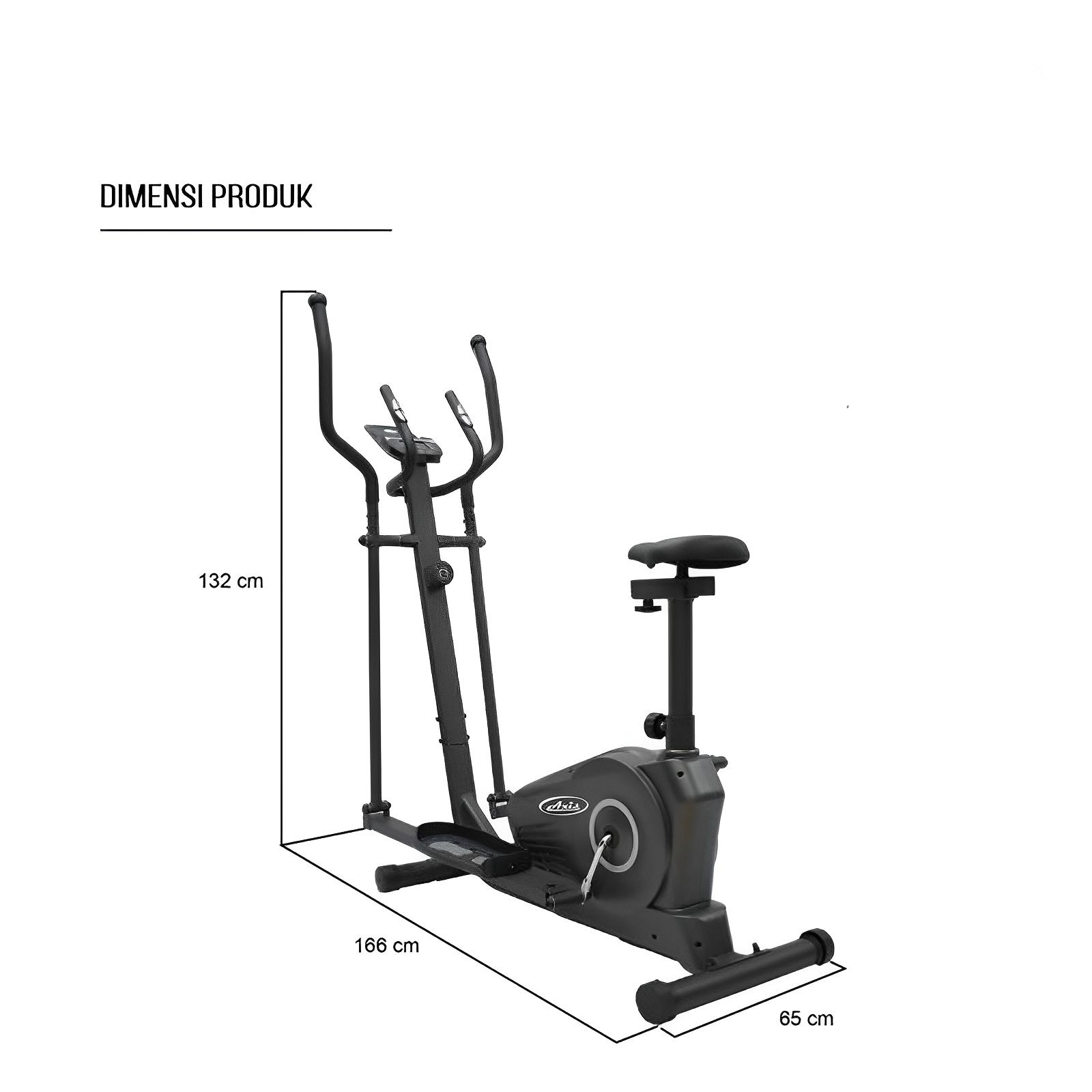 Axis Elliptical , 150 Kilogram Black